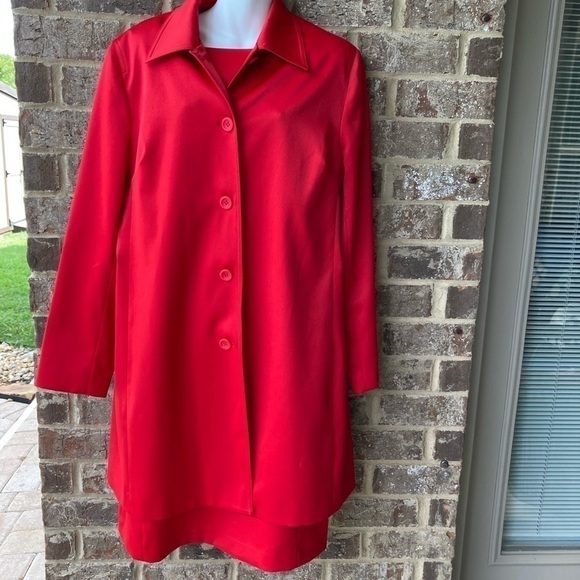 Nygard Dresses & Skirts - Nygard Collection red dress coat size 12/14 Vintage